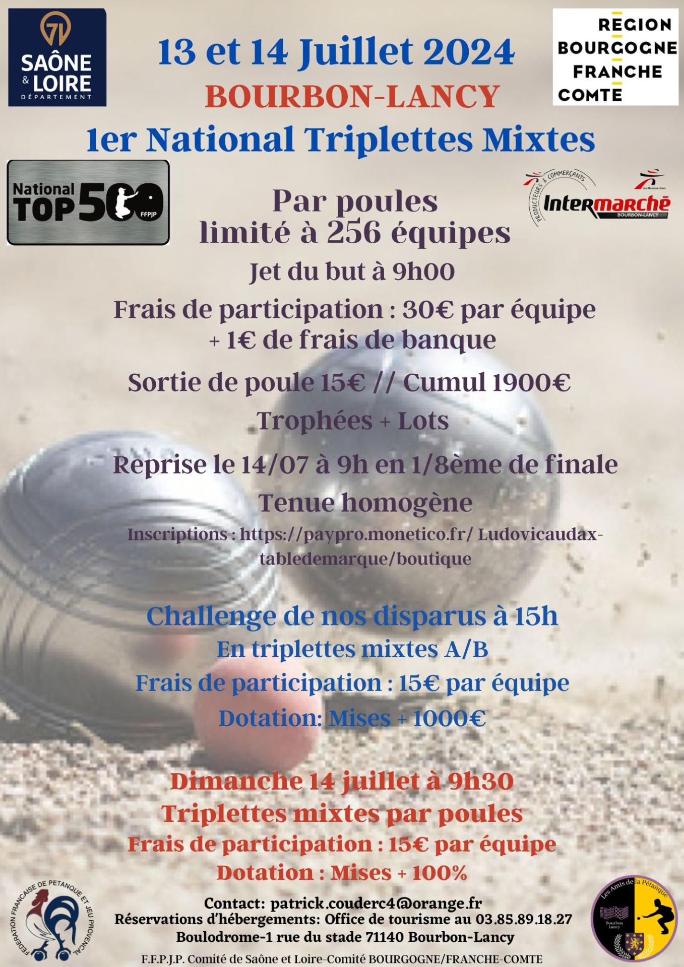 National triplettes mixtes 2025